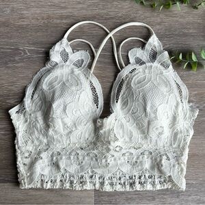 Strappy White Lace Bralette